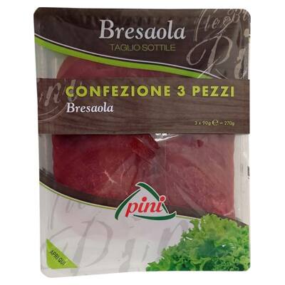 BRESAOLA PINI affettato in vaschetta tripla, 3x90 g