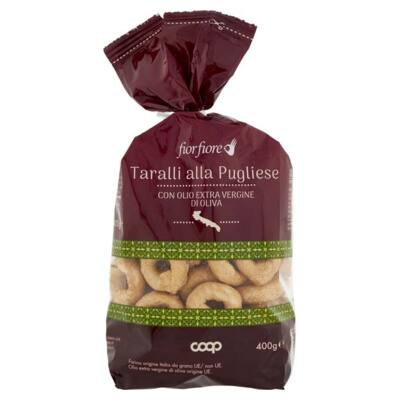 TARALLI ALLA PUGLIESE CON OLIO EXTRA VERGINE DI OLIVA FIOR FIORE COOP 400 g